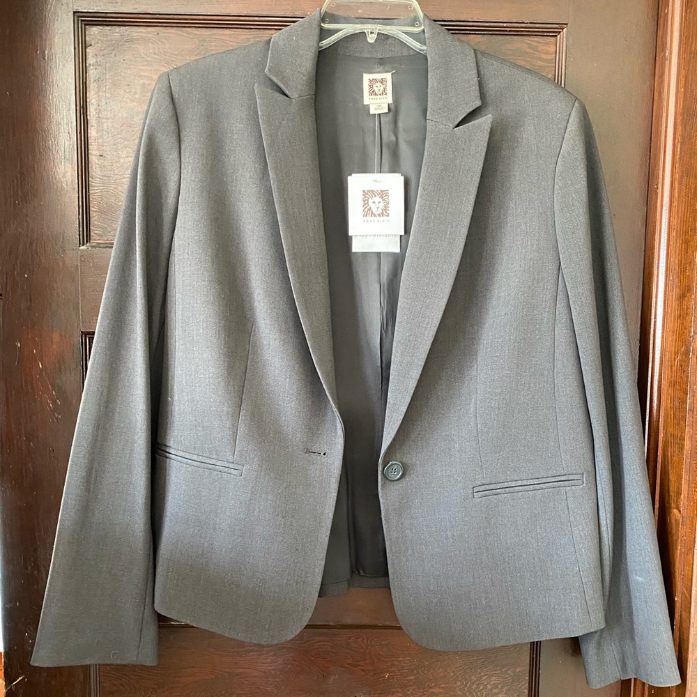 Anne Klein Charcoal Blazer/Suit Jacket